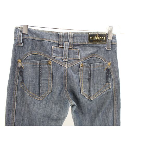 Miss Anna Jeans Paris Designer Low Rise Straight Leg size France 38 US 8 - Picture 7 of 16